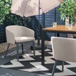 Gestoffeerde tuinstoel Gleamy set van 2 aluminium/geweven stof - Beige