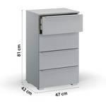 Buffet Monostar Gris soie - Largeur : 47 cm