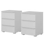 Table de chevet Monostar Blanc alpin - Hauteur : 62 cm - Lot de 2