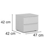 Table de chevet Monostar Blanc alpin - Hauteur : 43 cm - Lot de 2