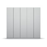 Armoire à portes battantes Monostar Gris soie - Largeur : 226 cm - Premium