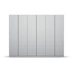 Armoire à portes battantes Monostar Gris soie - Largeur : 271 cm - Premium