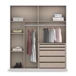 Armoire à portes battantes Monostar Gris soie - Largeur : 181 cm - Premium