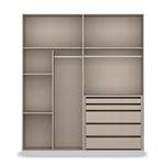 Armoire à portes battantes Monostar Gris soie - Largeur : 181 cm - Premium