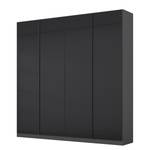 Drehtürenschrank Monostar mit Glas Graumetallic - Breite: 181 cm - Premium