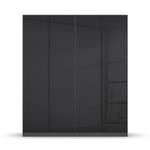 Drehtürenschrank Monostar mit Glas Graumetallic - Breite: 181 cm - Premium