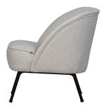 Fauteuil Vogue Acier / Velours - Blanc laine