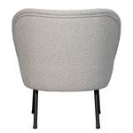 Fauteuil Vogue Acier / Velours - Blanc laine