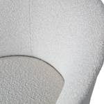 Fauteuil Vogue Acier / Velours - Blanc laine