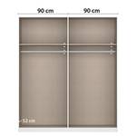 Drehtürenschrank Florenz Alpinweiß - Breite: 181 cm - Mit Spiegeltür/-en