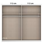 Drehtürenschrank Florenz Graumetallic - Breite: 226 cm - Ohne Spiegeltür/-en