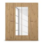 Drehtürenschrank Florenz Eiche Artisan Dekor - Breite: 181 cm - Mit Spiegeltür/-en