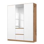 Armoire Nidda Blanc alpin / Imitation chêne Artisan - Largeur : 136 cm