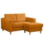 Ecksofa MAISON 1-Sitzer mit Longchair Cordstoff Poppy: Bernstein - Longchair davorstehend rechts