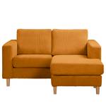 Ecksofa MAISON 1-Sitzer mit Longchair Cordstoff Poppy: Bernstein - Longchair davorstehend rechts