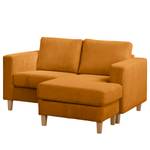 Ecksofa MAISON 1-Sitzer mit Longchair Cordstoff Poppy: Bernstein - Longchair davorstehend rechts