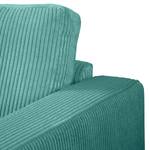 3-Sitzer Sofa MAISON Cordstoff Poppy: Türkis - Ohne Schlaffunktion