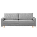 3-Sitzer Sofa MAISON Cordstoff Poppy: Hellgrau - Mit Schlaffunktion