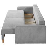 3-Sitzer Sofa MAISON Cordstoff Poppy: Hellgrau - Mit Schlaffunktion