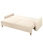 3-Sitzer Sofa MAISON Cordstoff Poppy: Creme - Mit Schlaffunktion