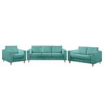 Bankstellen 3-, 2-zits, fauteuil MAISON vlakweefsel - Corduroy Poppy: Turquoise