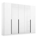 Armoire à portes battantes Artemis Verre - Blanc / Blanc alpin - Largeur : 226 cm