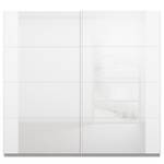 Armoire à portes coulissantes Artemis Verre - Blanc / Blanc alpin - Largeur : 226 cm