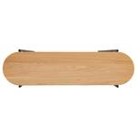 Étagère Crozzano Placage en bois véritable / Métal - Chêne / Noir - Hauteur : 146 cm