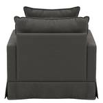 Fauteuil Logoua avec housse Tissu Haiba: Anthracite