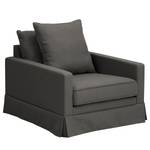 Fauteuil Logoua avec housse Tissu Haiba: Anthracite