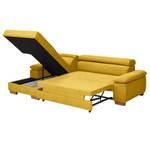 Ecksofa Sully Microfaser Sole: Senfgelb - Longchair davorstehend links