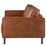 2-Sitzer Sofa FORT DODGE Antiklederlook - Microfaser Yaka: Cognac - Mit Schlaffunktion
