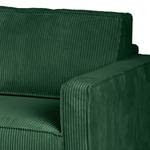 2-Sitzer Sofa FORT DODGE Cordstoff Poppy: Tannengrün - Mit Schlaffunktion