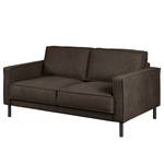 2-Sitzer Sofa FORT DODGE Webstoff Maila: Graubraun - Mit Schlaffunktion