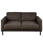 2-Sitzer Sofa FORT DODGE Webstoff Maila: Graubraun - Mit Schlaffunktion