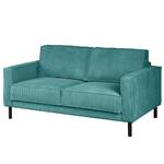 2-Sitzer Sofa FORT DODGE Cordstoff Poppy: Petrol - Mit Schlaffunktion