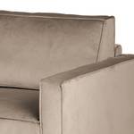 2-Sitzer Sofa FORT DODGE Samt Ravi: Beige - Mit Schlaffunktion