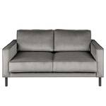 2-Sitzer Sofa FORT DODGE Samt Ravi: Taupe - Mit Schlaffunktion