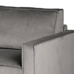 2-Sitzer Sofa FORT DODGE Samt Ravi: Taupe - Mit Schlaffunktion