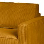 2-Sitzer Sofa FORT DODGE Cordstoff Poppy: Senfgelb - Mit Schlaffunktion