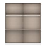 Draaideurkast Winnipeg Metallic grijs - Breedte: 181 cm - Met verlichting