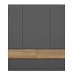 Armoire Winnipeg Gris métallisé - Largeur : 181 cm - Sans éclairage