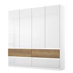 Armoire Winnipeg Blanc brillant - Largeur : 181 cm - Avec éclairage