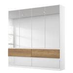 Armoire Winnipeg avec miroir Blanc brillant - Largeur : 181 cm - Sans éclairage