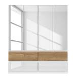 Armoire Winnipeg avec miroir Blanc brillant - Largeur : 181 cm - Sans éclairage