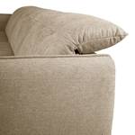 Divano angolare Luckton Tessuto strutturato Rima: beige - Longchair preimpostata a sinistra