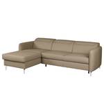 Ecksofa Pechous Echtleder Maer: Taupe - Longchair davorstehend links