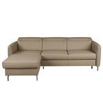 Ecksofa Pechous Echtleder Maer: Taupe - Longchair davorstehend links