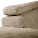 Ecksofa Pable Strukturstoff Rima: Beige - Longchair davorstehend rechts