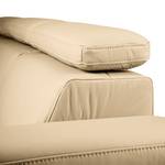 Hoekbank Pable Leer Maer: Beige - Longchair vooraanzicht links